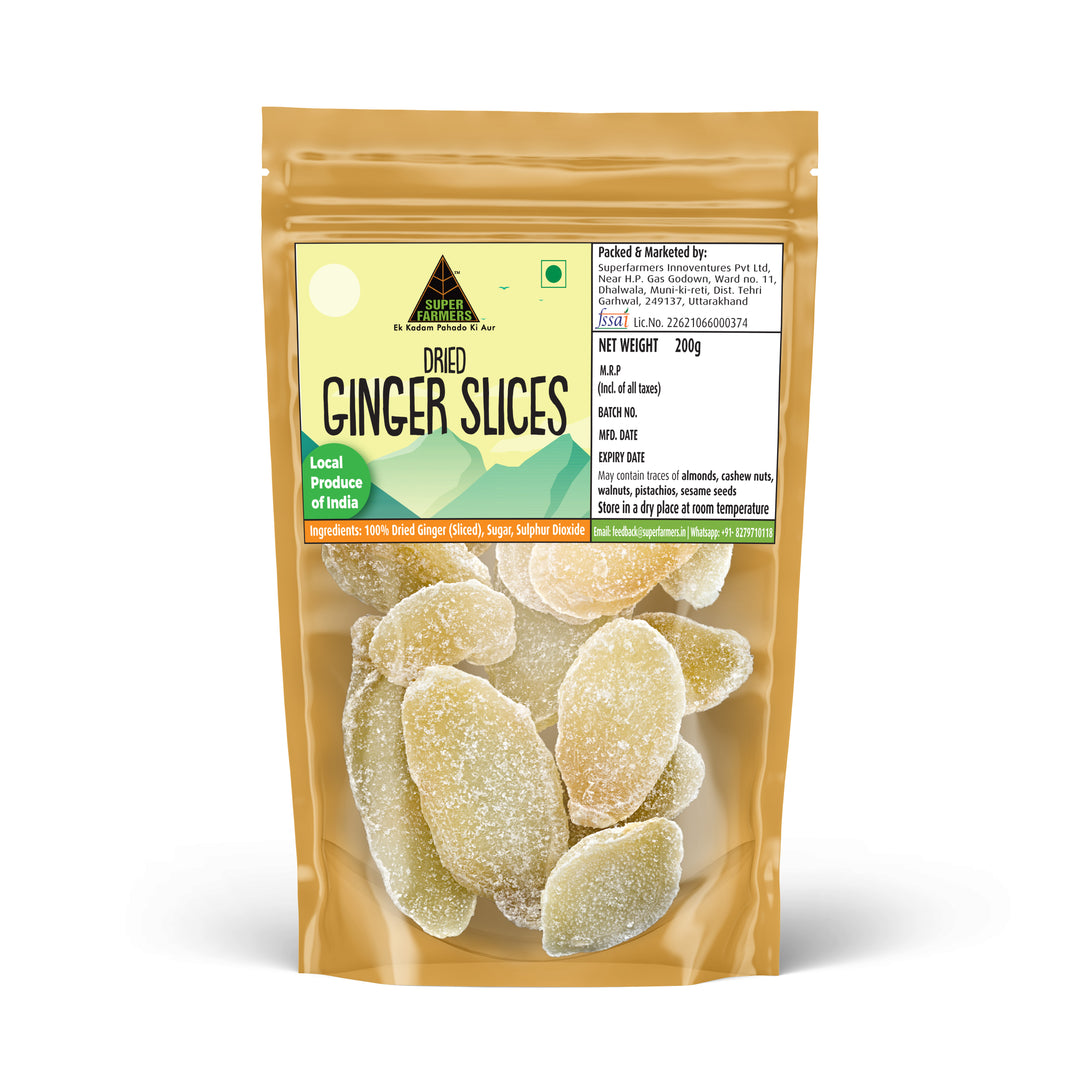 Dried Ginger Slices | Export Quality